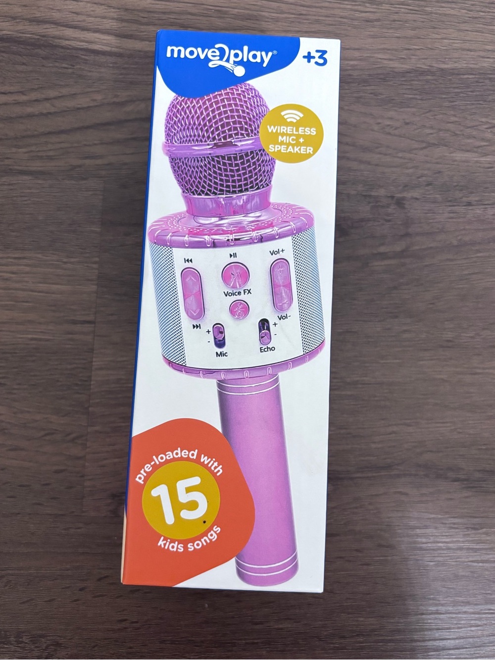 NIB kids pink wireless toy microphone and speaker